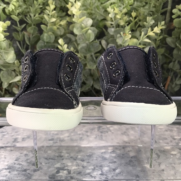 Wonder Nation Navy Blue Canvas Slip-On Velcro Shoes Baby Boy 3 ✨Like NEW✨ - Picture 2 of 11